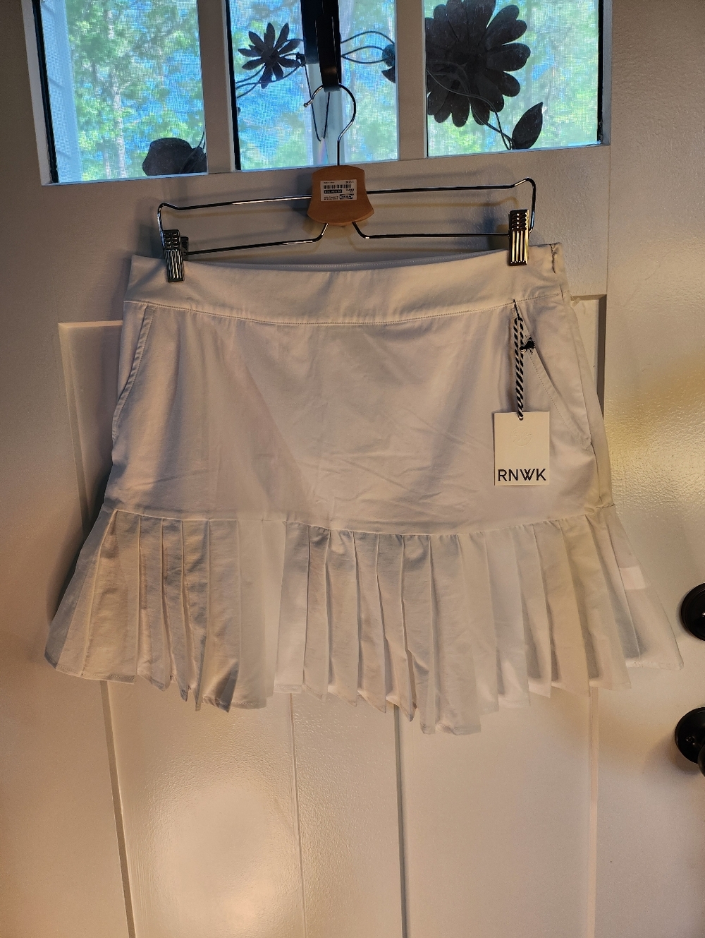White Pleated Mini Skirt